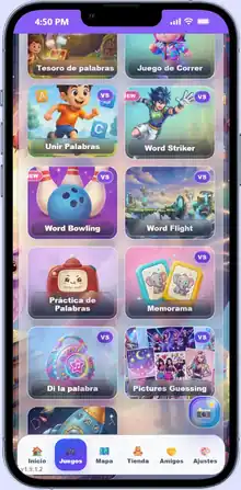 WordyKid Spanish game library with more language learning games for kids